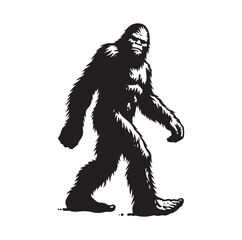 big foot silhouette vector illustration