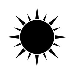 Sun vector icon. Summer illustration sign. hot symbol or logo.