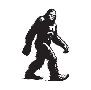 big foot silhouette vector illustration