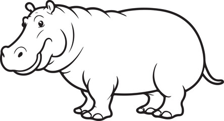 Hippopotamus Coloring Page