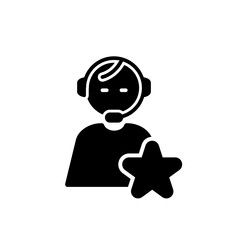 Support vector icon. online help illustration sign. operator symbol or logo.