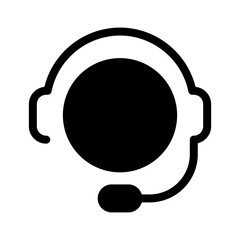 Support vector icon. online help illustration sign. operator symbol or logo.