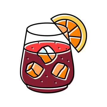 tinto de verano spanish cuisine color icon vector. tinto de verano spanish cuisine sign. isolated symbol illustration