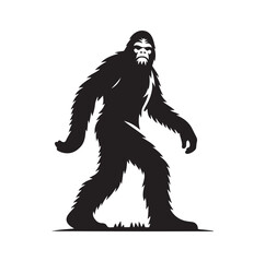 big foot silhouette vector illustration