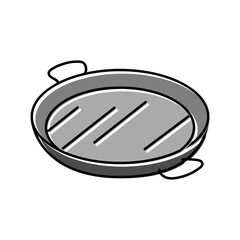 paella pan spanish cuisine color icon vector. paella pan spanish cuisine sign. isolated symbol illustration