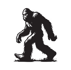 big foot silhouette vector illustration