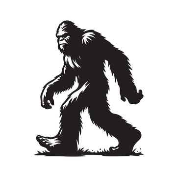 big foot silhouette vector illustration