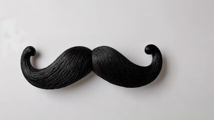 Creative black mustache decoration on a light background often used for parties or themes during festive celebrations