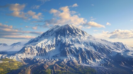 Scenic View of Mount St. Helens in the USA