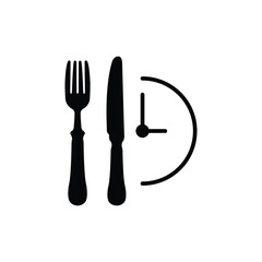 food icon time to eat sign restaurant logo