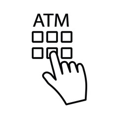 atm icon vector. Money from atm vector icon