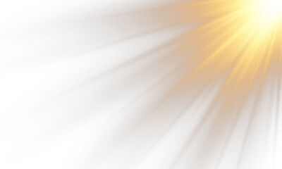 PNG sunlight with special lens flare effect. Vector light effect.