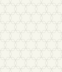 Naklejka premium Vector seamless pattern. Modern stylish texture. Linear geometric tiles with triple elements.