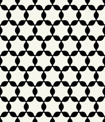 Vector seamless pattern. Modern stylish texture with monochrome trellis. Repeating geometric grid. Simple graphic design. Trendy hipster bold geometry.