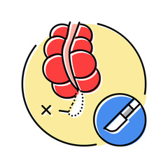 appendectomy surgery doctor color icon vector. appendectomy surgery doctor sign. isolated symbol illustration