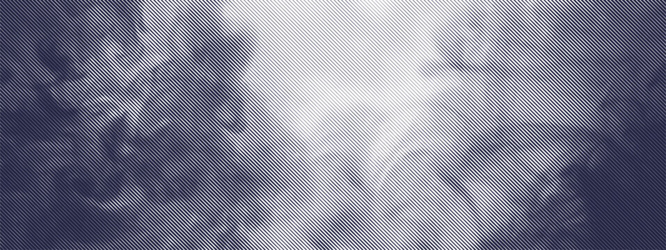 Vector diagonal line halftone pattern gradient effect. Modern, abstract smoke effect backdrop design. Retro engrave effect.
