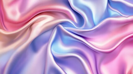 Obraz premium Abstract background of soft, flowing satin fabric in pastel colors.