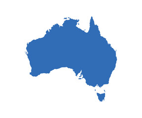 Obraz premium Australia Map vector icon. Minimalistic Colorful Map of Australia.