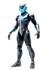 Futuristic Cyborg Warrior: Advanced Exoskeleton Design and Technology