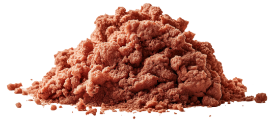 PNG Pile of reddish brown sand on white background