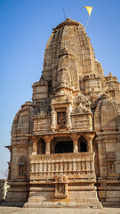 The architecture of Chittorgarh Fort in Rajasthan, India