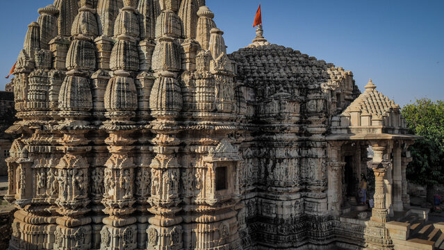 The architecture of Chittorgarh Fort in Rajasthan, India