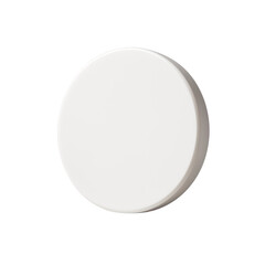 Minimalist round white wall decor, perfect for modern interiors and versatile design. Ideal for enhancing any space with clean aesthetic. isolated on transparent background