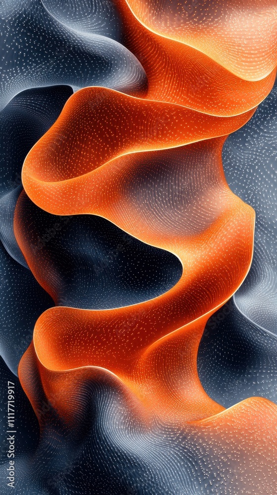 Poster vibrant abstract waves flow through a dark textured background creating a captivating visual display