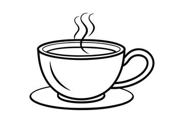 Coffee cup line art design