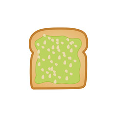 avocado toast with sesame seeds png no background