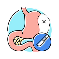 splenectomy surgery hospital color icon vector. splenectomy surgery hospital sign. isolated symbol illustration