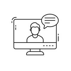 Online Class  vector icon