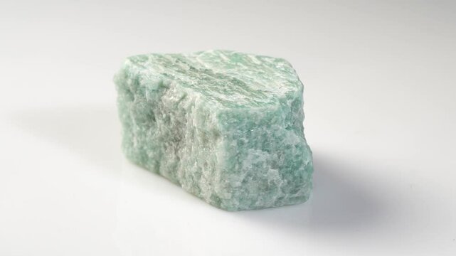 Captivating Natural Amazonite Gemstone Displaying Unique Texture and Color Variations
