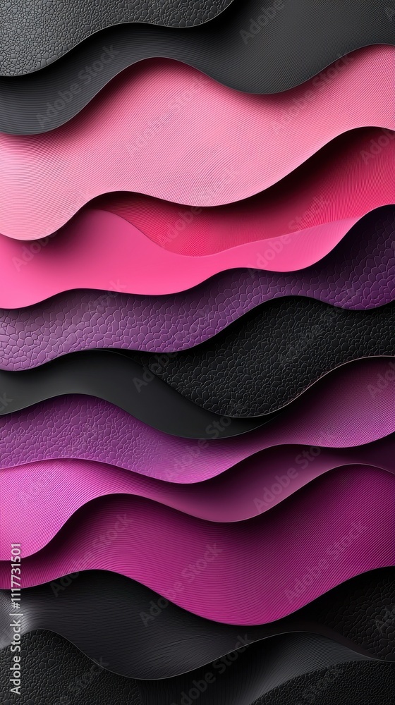 Aufkleber colorful layers of textured material create a dynamic visual display in a modern design setup