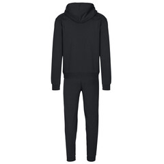 Back View of Black Tracksuit with Hoodie