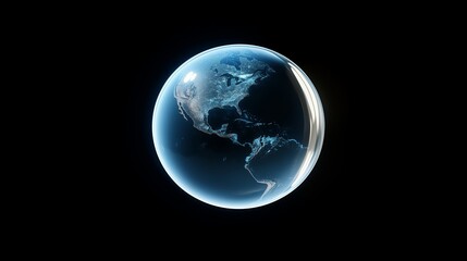 View of Earth from space showcasing continents and atmosphere in a breathtaking display of natural beauty