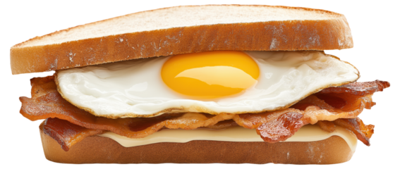 Bacon, egg, and cheese sandwich on white bread