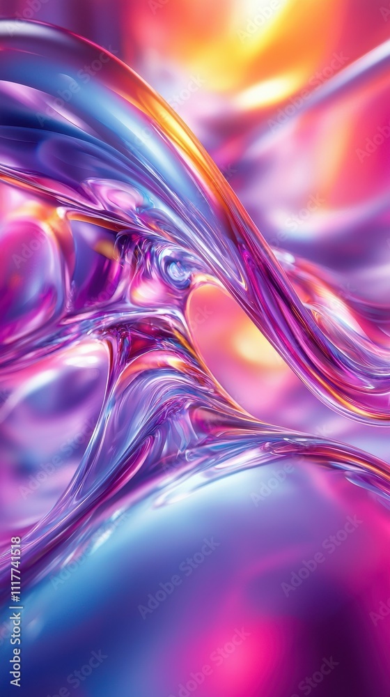 Wall mural colorful abstract swirls create a dynamic visual experience in vibrant hues
