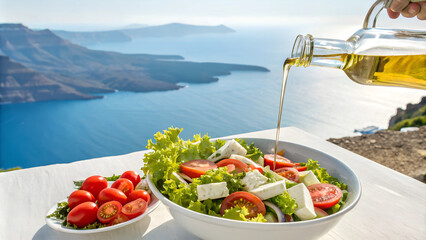 salad with feta cheese and olives