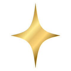 Shining golden star emoji.3d style gold star icon,twinkle social media platform symbol on transparent background. Vector illustration EPS 10.