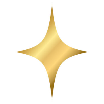 Shining golden star emoji.3d style gold star icon,twinkle social media platform symbol on transparent background. Vector illustration EPS 10.