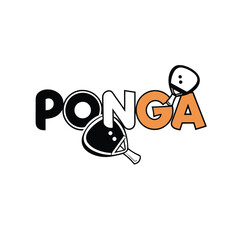 Table tennis sport logo collection. Sports symbol for template or element. Ping pong tournament vector design