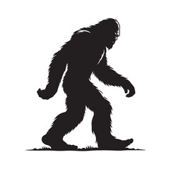 big foot silhouette vector illustration