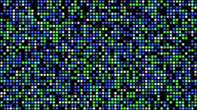 電光掲示板のようなアニメーションループ背景（青、白、緑）