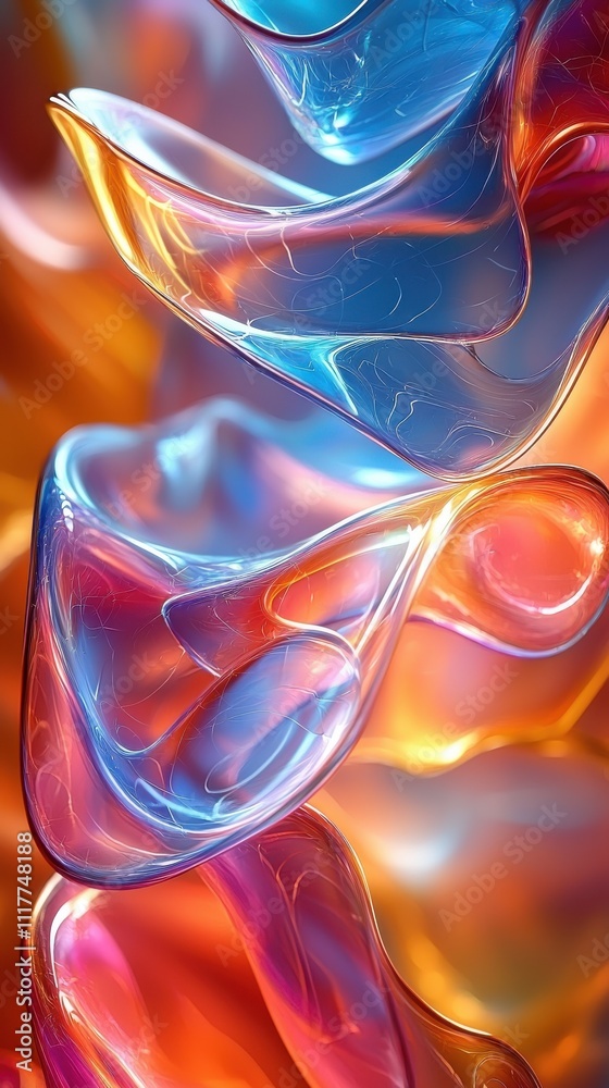 Poster abstract swirling patterns in vibrant colors create a dynamic visual experience