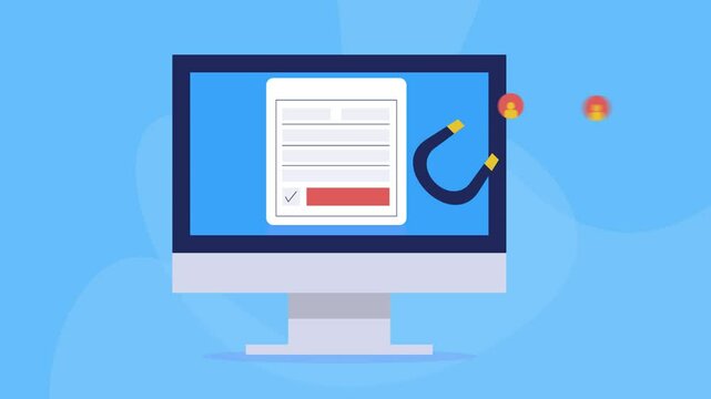 Business collecting interested customer information with lead generation form, digital marketing concept.