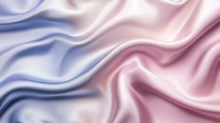 Fototapeta premium A smooth, silky fabric with a blue and pink gradient.