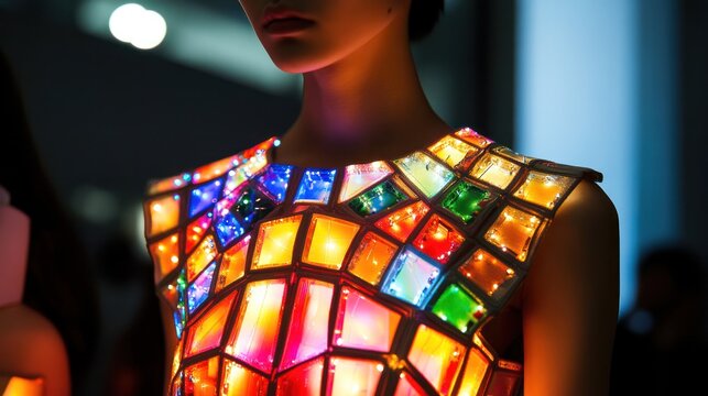 Fashion designers create mobile-integrated clothing designs that blend technology with artistic expression.