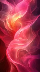 Obraz premium Colorful abstract swirls of pink and gold blend together in a captivating display of fluid motion