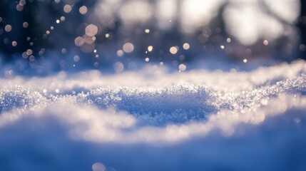 Snow winter background close up front view